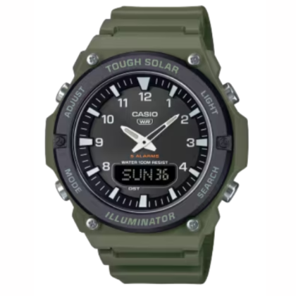 Casio General AQ-S820W-3BV Olive Resin Band Men Watch